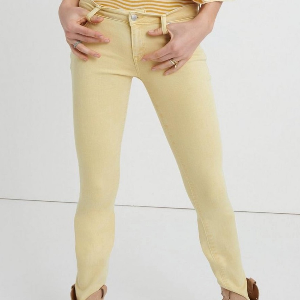 Lucky Brand Lolita crop yellow jeans